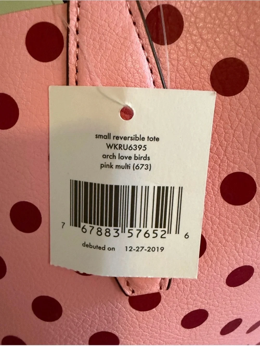 Kate Spade New York Arch Love Birds Reversible Tote (Style #WKRU639) NWT $299